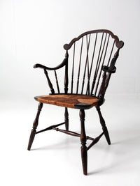 antique Windsor arm chair with rush seat