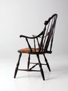 antique Windsor arm chair with rush seat