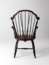 antique Windsor arm chair with rush seat