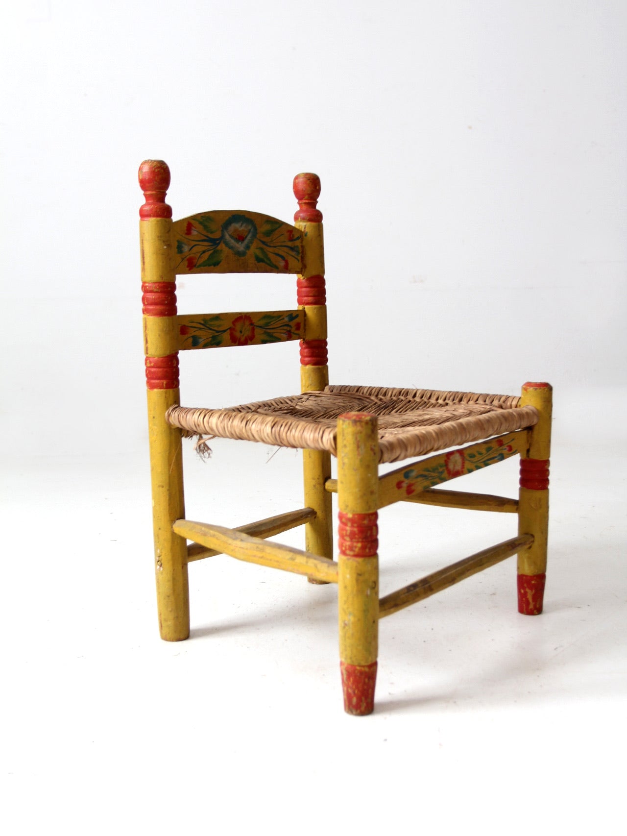 vintage Mexican folk art children's chair