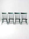 vintage painted pine dining chairs set 8