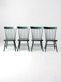 vintage painted pine dining chairs set 8