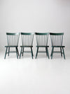 vintage painted pine dining chairs set 8