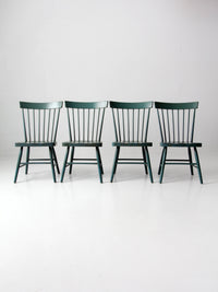 vintage painted pine dining chairs set 8