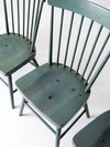 vintage painted pine dining chairs set 8