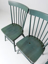 vintage painted pine dining chairs set 8