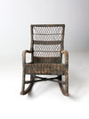 antique wicker rocking chair