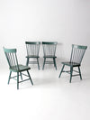 vintage painted pine dining chairs set 8