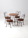 antique children's ice cream parlor table & chairs set