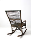 antique wicker rocking chair