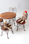 antique children's ice cream parlor table & chairs set