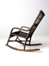 antique wicker rocking chair