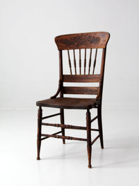 antique pressed back dining chair