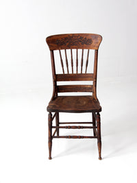 antique pressed back dining chair