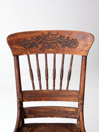 antique pressed back dining chair