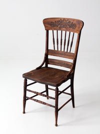 antique pressed back dining chair