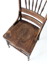 antique pressed back dining chair