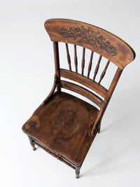 antique pressed back dining chair