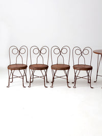 antique children's ice cream parlor table & chairs set