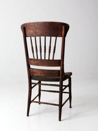 antique pressed back dining chair