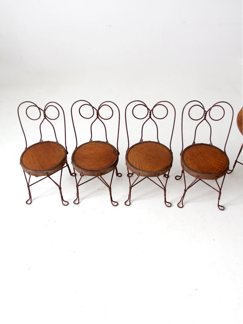 antique children's ice cream parlor table & chairs set