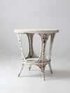 antique white wicker table