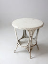 antique white wicker table