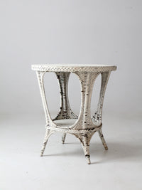 antique white wicker table