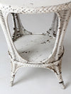 antique white wicker table