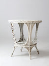 antique white wicker table