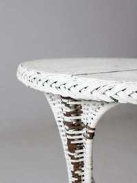 antique white wicker table