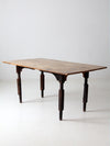 antique wood dining table