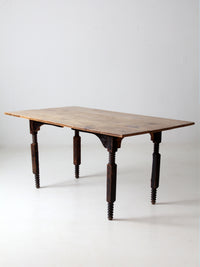 antique wood dining table