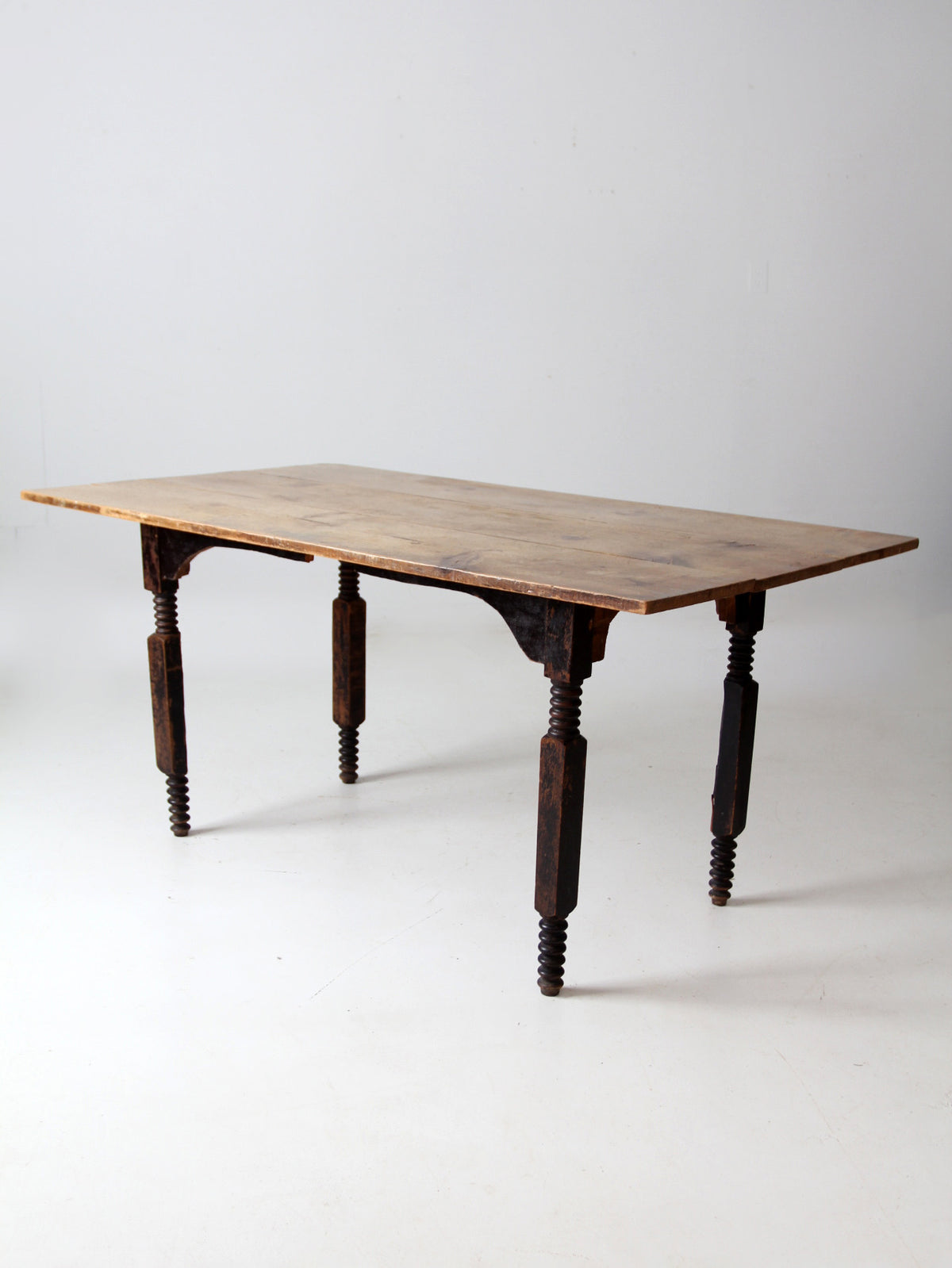 antique wood dining table