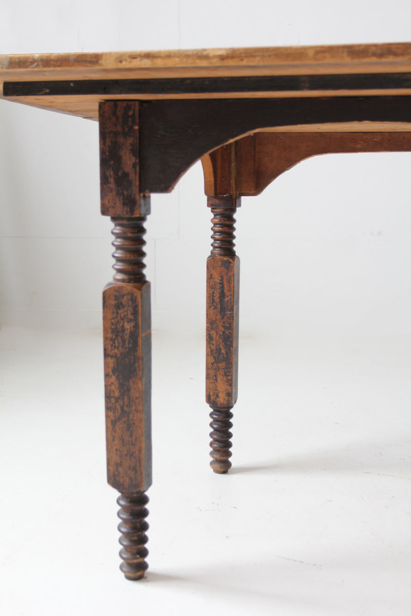 antique wood dining table