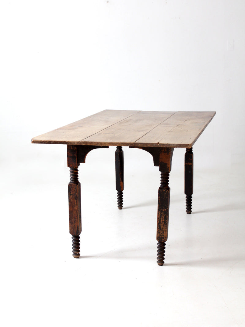 antique wood dining table