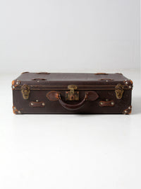 vintage brown leather suitcase