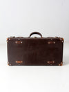 vintage brown leather suitcase