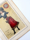 antique Texas postcard in frame