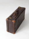 vintage brown leather suitcase