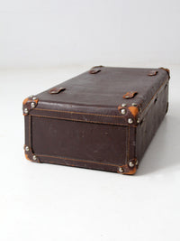 vintage brown leather suitcase