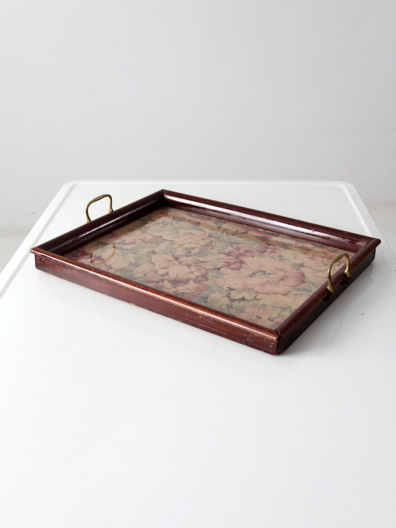 vintage floral tray