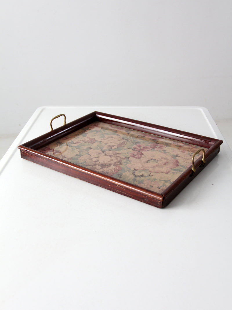 vintage floral tray
