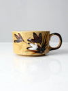 vintage floral studio pottery mug
