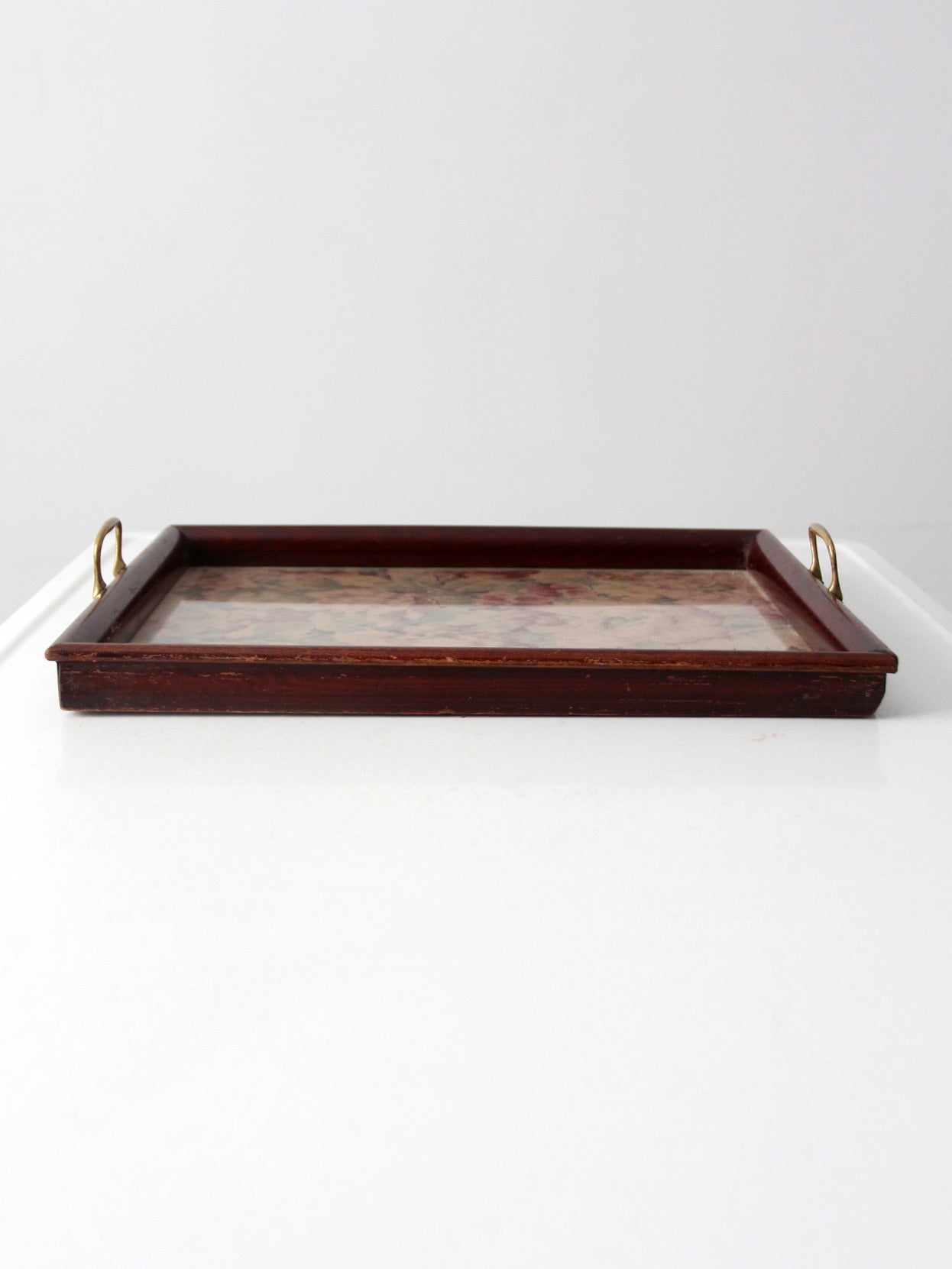 vintage floral tray