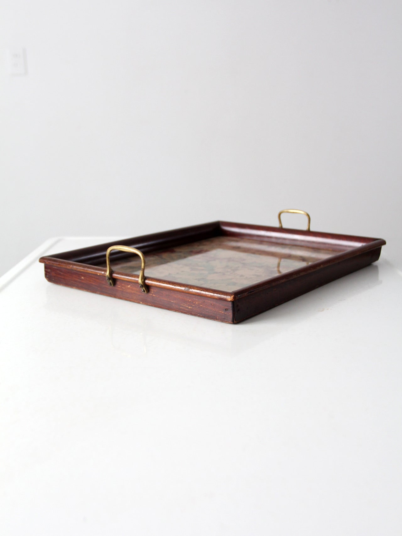 vintage floral tray