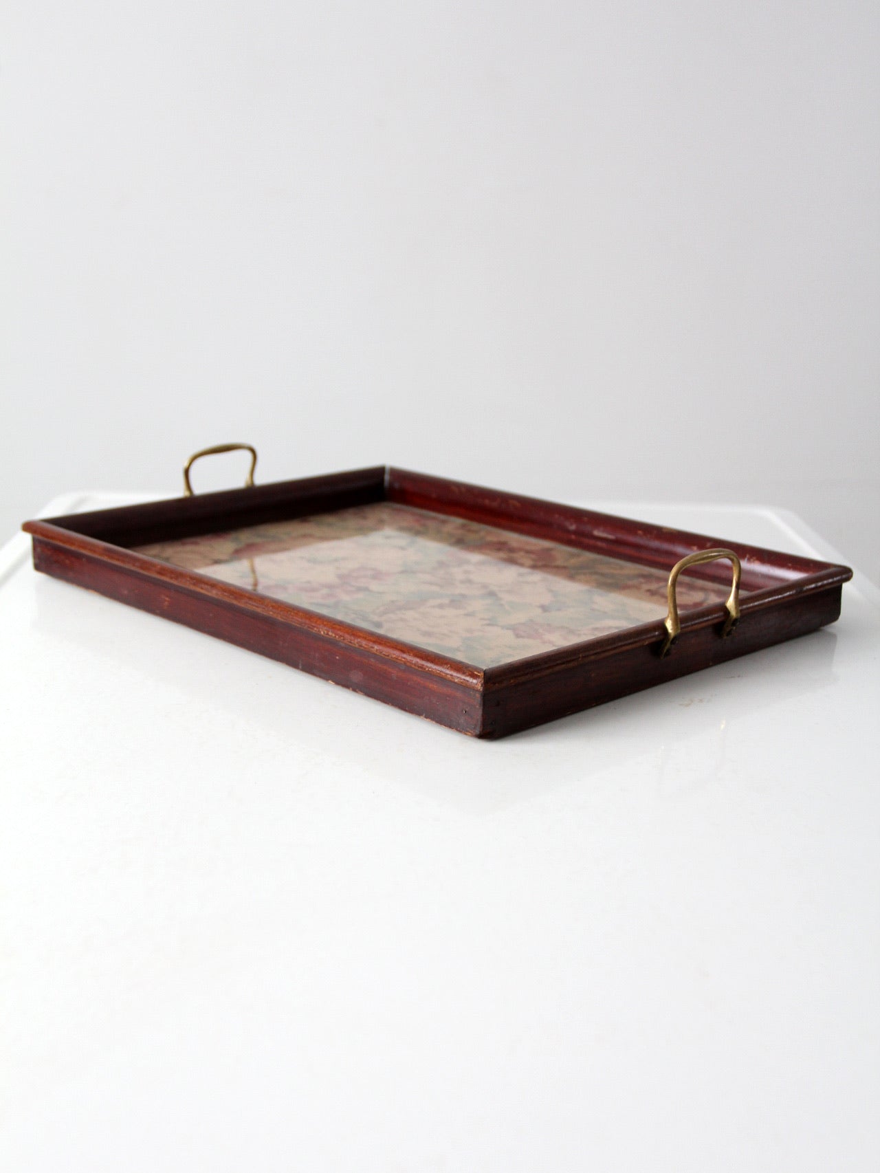 vintage floral tray