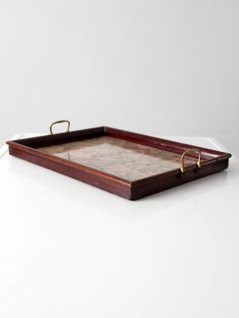 vintage floral tray