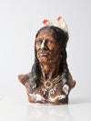 vintage plaster Indian bust