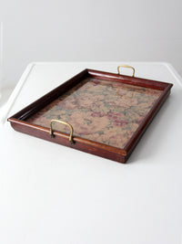 vintage floral tray